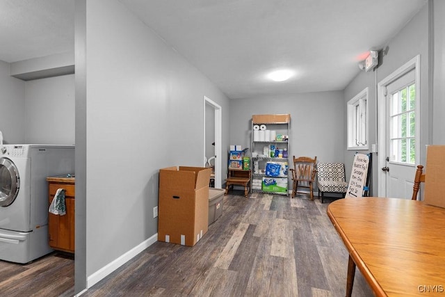 554 S 1st St, Fulton, NY 13069 - laundry area with wood finished floors and washer / dryer