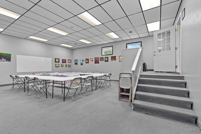 554 S 1st St, Fulton, NY 13069 - playroom featuring carpet and a drop ceiling