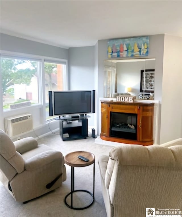 view of carpeted living room