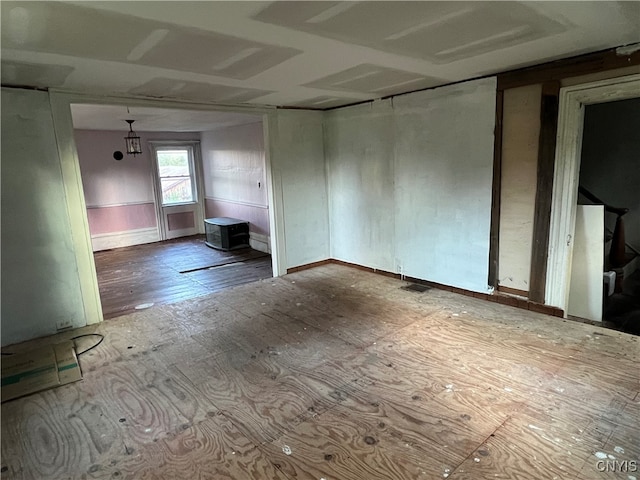 empty room featuring hardwood / wood-style floors