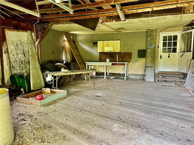 interior space with wood-type flooring