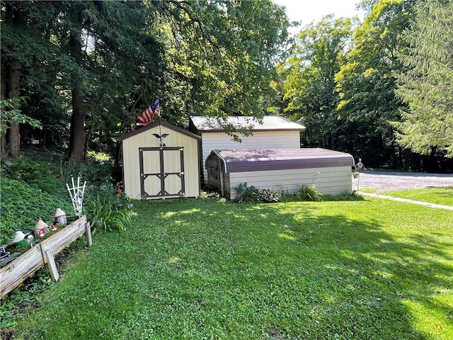 view of shed