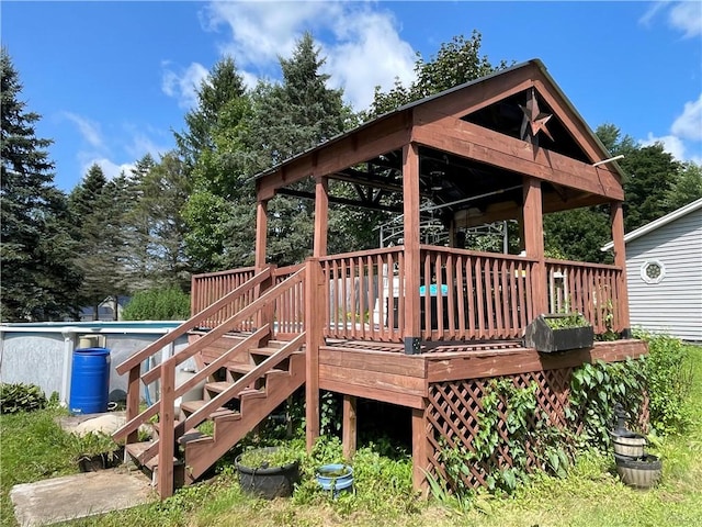 view of wooden deck