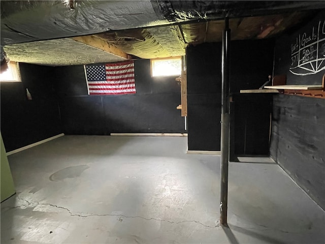 view of basement