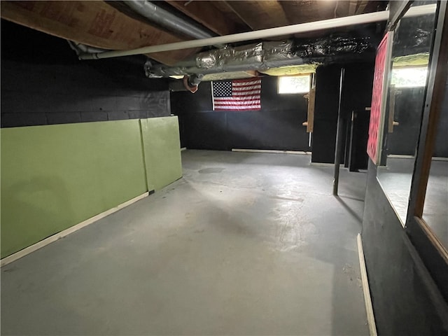 view of basement