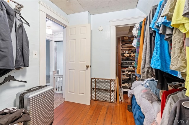 spacious closet with wood-type flooring