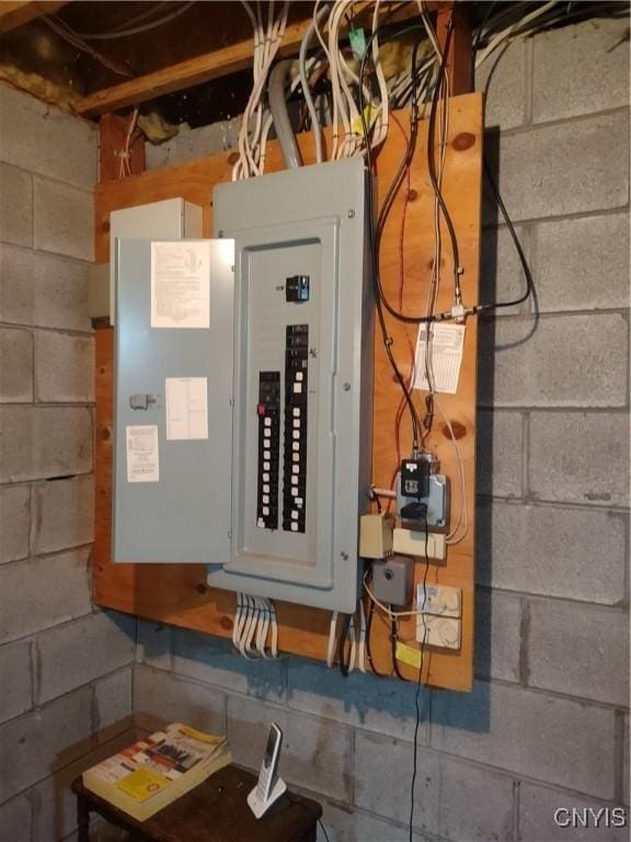 utility room featuring electric panel