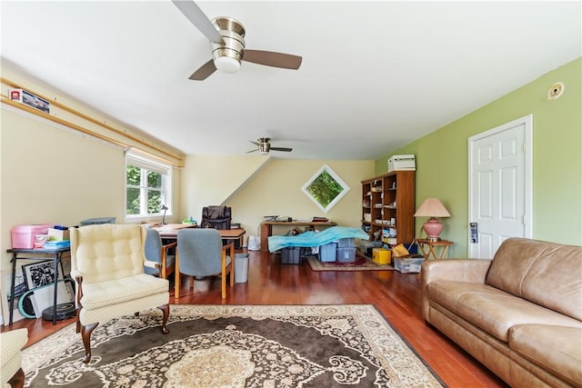 15043 State Route 54th Rd, Wayne, NY 14837 - living area with ceiling fan and wood finished floors