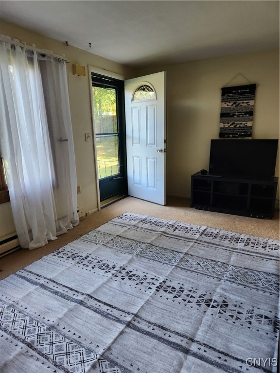 entrance foyer with carpet