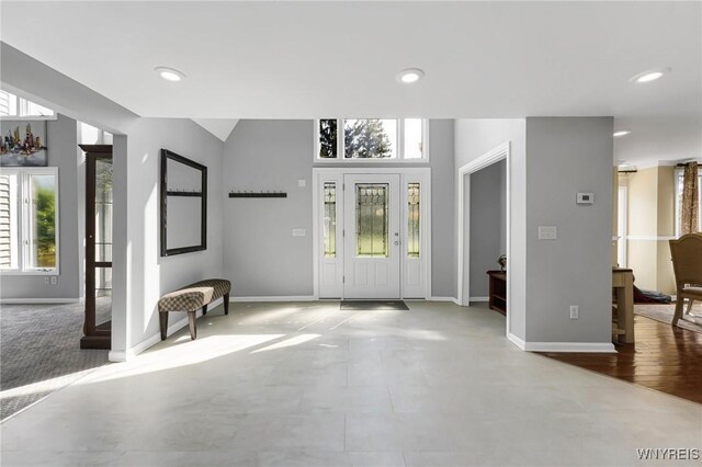 entryway with light wood-type flooring