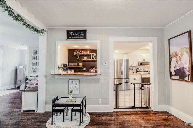 interior space featuring dark hardwood / wood-style flooring