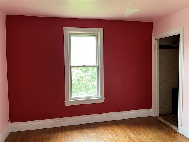 unfurnished bedroom featuring wood-type flooring