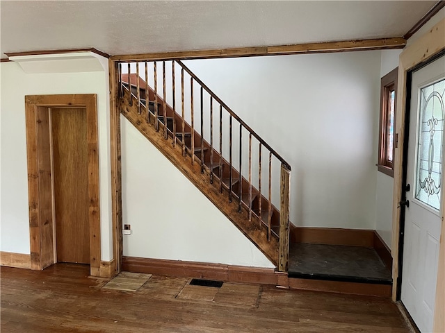 interior space featuring dark wood-type flooring