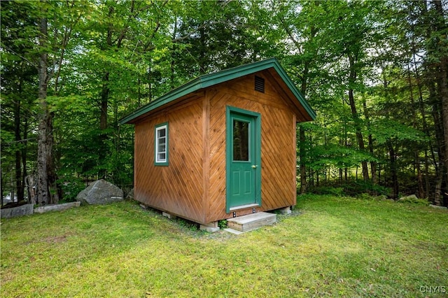 view of shed