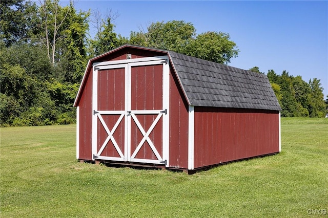 view of shed