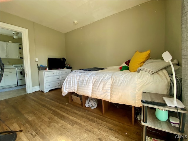 bedroom featuring hardwood / wood-style flooring