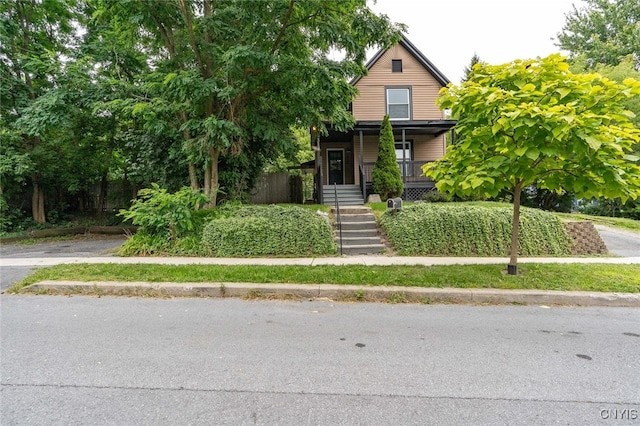 view of front of home with a porch