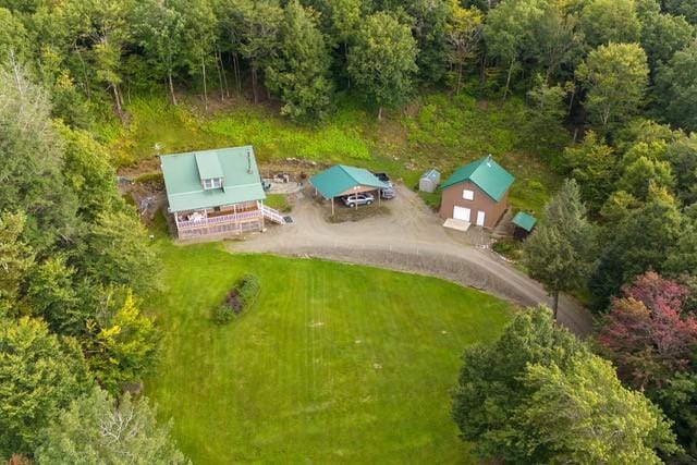 1090 Park Hill Rd, Colchester, NY 13755 - aerial view featuring a forest view