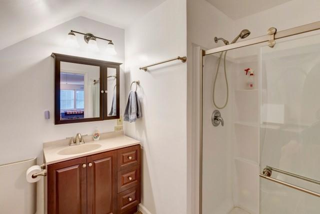 1090 Park Hill Rd, Colchester, NY 13755 - bathroom featuring vanity and a stall shower