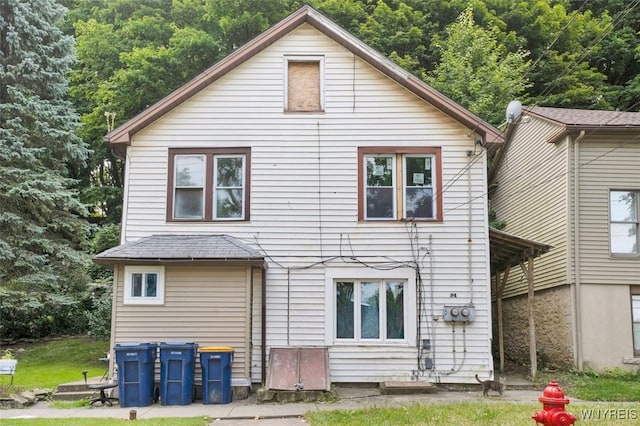 view of rear view of property