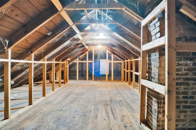 view of attic