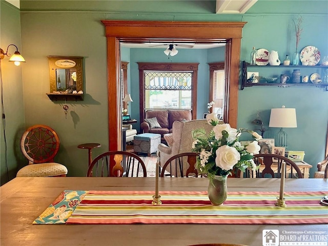 view of dining area