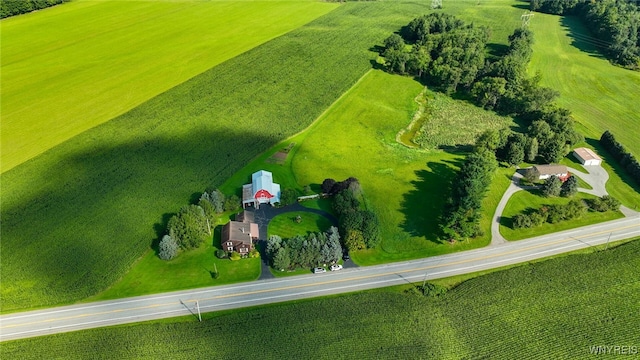 bird's eye view with a rural view