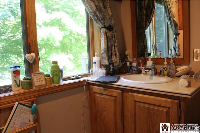 bathroom featuring vanity