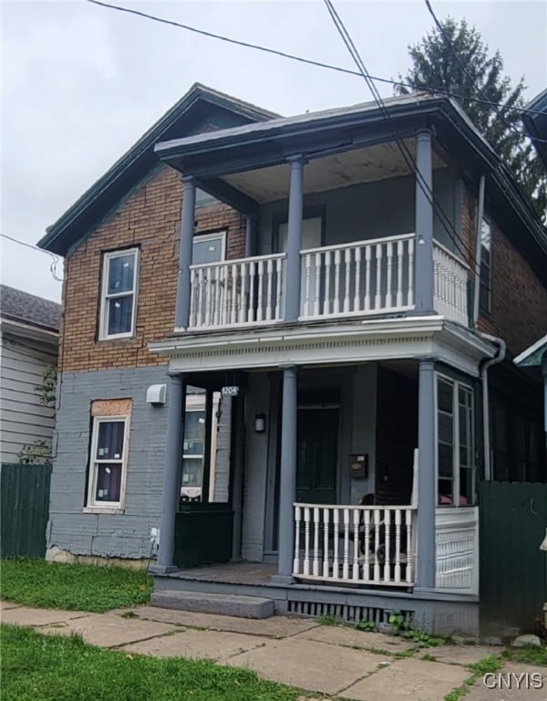 view of front of property with a porch