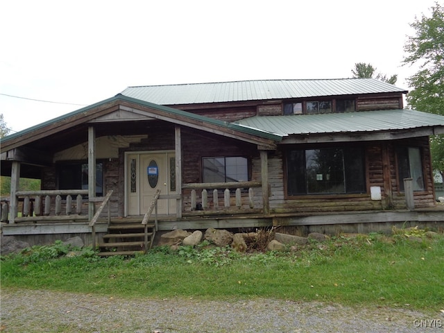 view of front of home with a porch