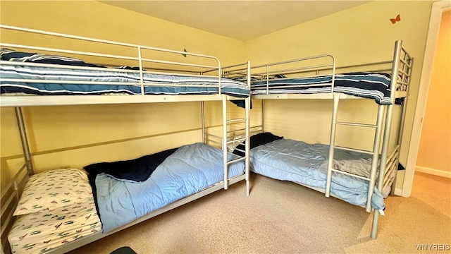 bedroom with carpet floors