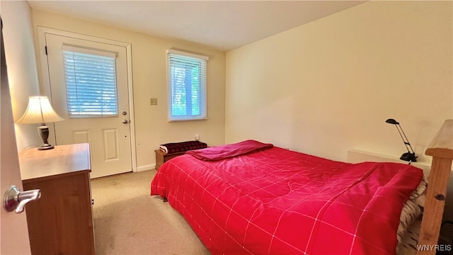 bedroom with carpet floors