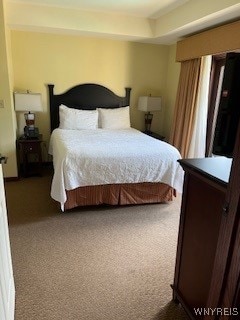 bedroom with carpet