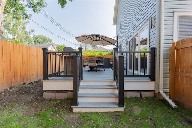 view of wooden deck