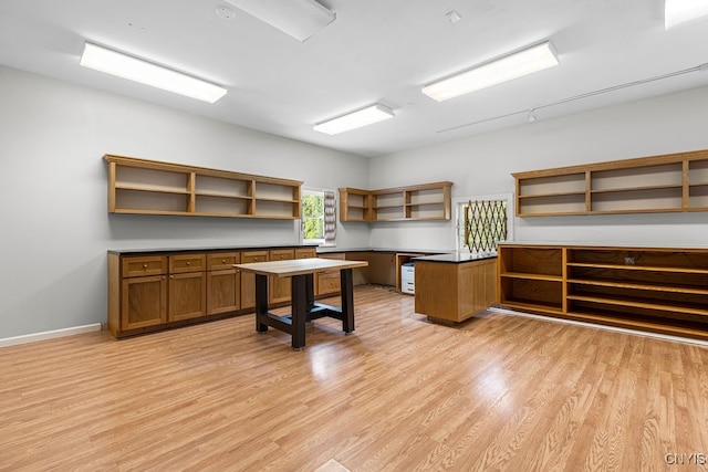 office space featuring light hardwood / wood-style flooring