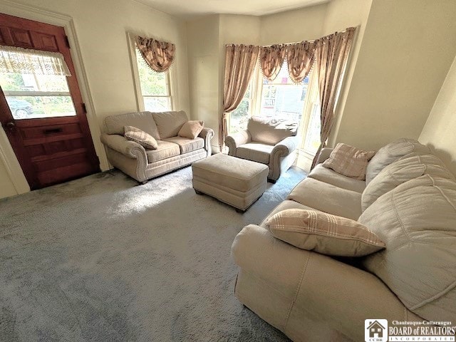 view of carpeted living room