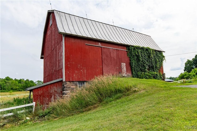 318 Stevens Rd, Gouverneur, NY 13642 - view of barn featuring a lawn