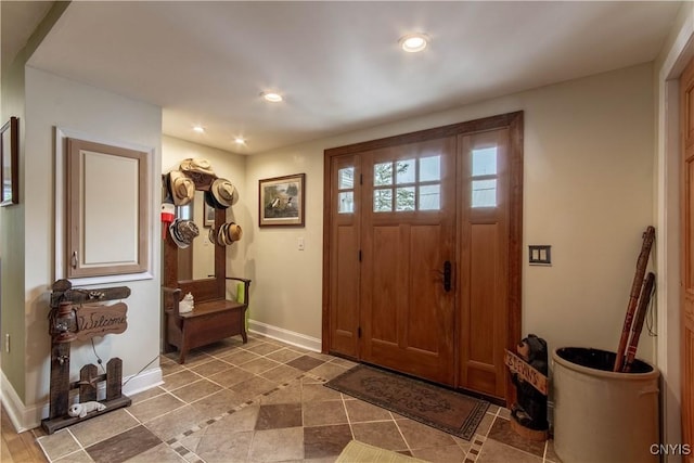 318 Stevens Rd, Gouverneur, NY 13642 - foyer entrance with recessed lighting and light tile patterned flooring