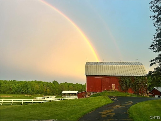 318 Stevens Rd, Gouverneur, NY 13642 - view of yard with a barn and an outdoor structure
