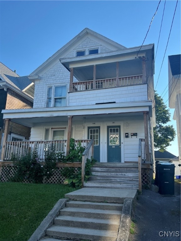 view of front of house with a porch