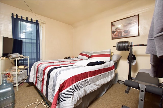 bedroom featuring carpet flooring