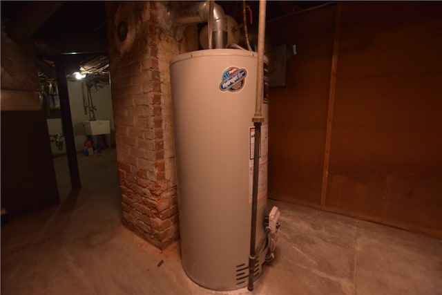 utilities featuring gas water heater