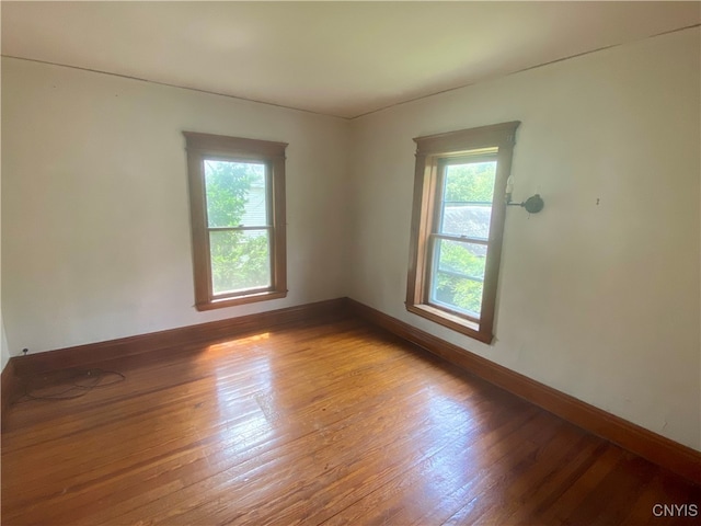 empty room with wood-type flooring