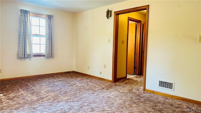 view of carpeted empty room