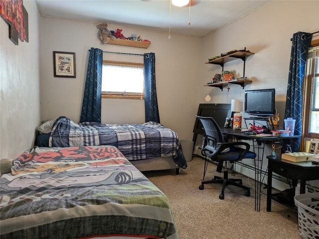 bedroom featuring carpet flooring