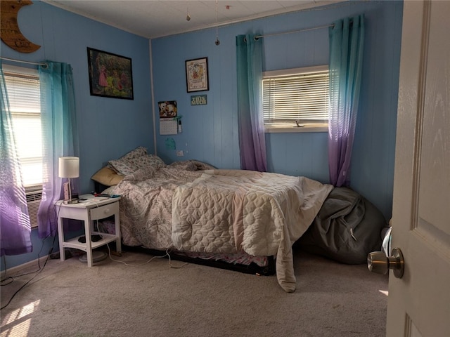 bedroom with carpet floors