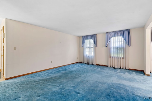 view of carpeted spare room