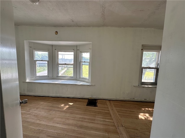 unfurnished room with hardwood / wood-style floors