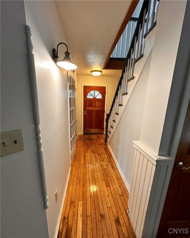 hall featuring hardwood / wood-style floors