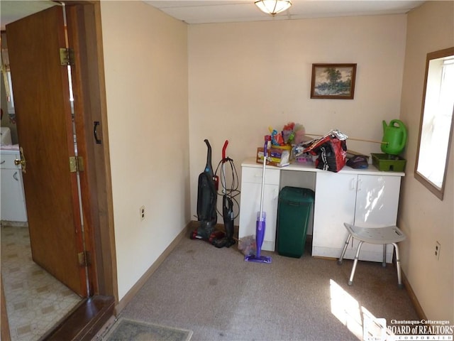 132 Miller St, Sherman, NY 14781 - washroom featuring baseboards and carpet